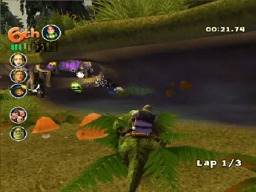 DreamWorks Shrek - Smash n' Crash Racing screen shot game playing